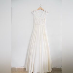 ASOS base dress- Custom and Tailored by a professional. A-Line Wedding Dress